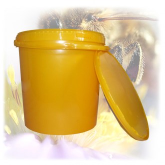 Műanyag mézeskanna 25 kg sárga